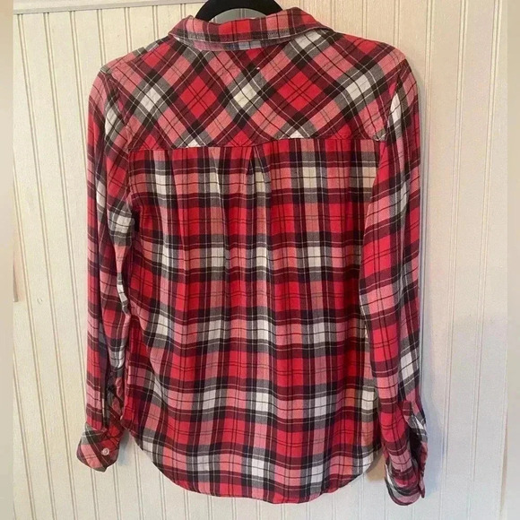 Rails Hunter Scarlet Ash White Plaid Button Down Top Size Extra Small - Picture 11 of 16